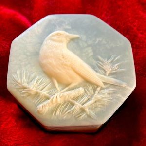 VINTAGE BLUE SOAPSTONE TRINKET BOX